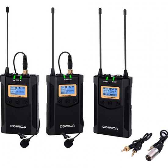 Comica Audio CVM-WM100 PLUS 2-Person Wireless Omni Lavalier Microphone System (568.125 to 591.875 MHz)